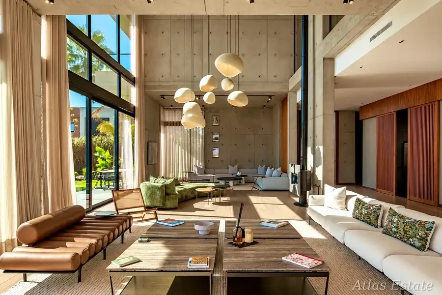 Villa Agdal à Marrakech — pièces de vie & cuisine, photo 17