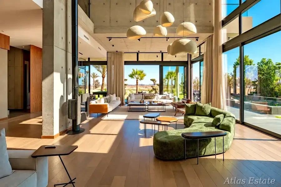 Villa Agdal à Marrakech — pièces de vie & cuisine, photo 19